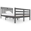 vidaXL Bed Frame without Mattress Grey Solid Wood 120x200 cm