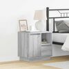 vidaXL Bedside Cabinet Grey 50 x 34.5 x 50 cm Engineered wood