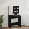 vidaXL Dressing Table with LED Black 74.5x40x141 cm