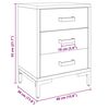 vidaXL Bedside Cabinets 2 pcs 40x30x55 cm Solid Wood Pine