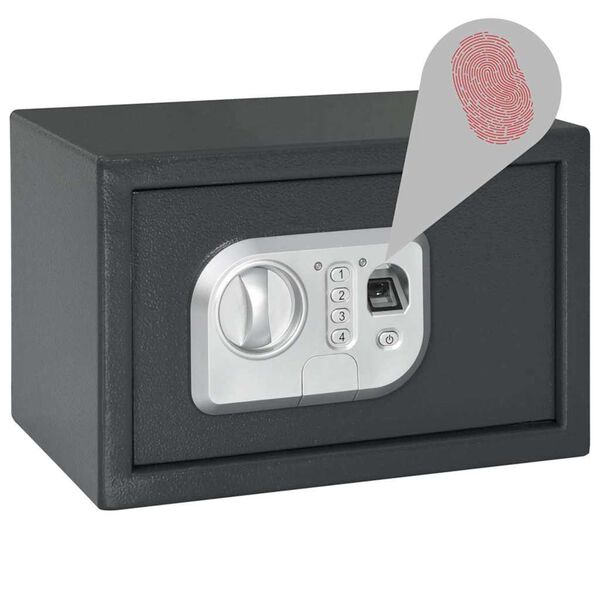 vidaXL Digital Safe with Lock Dark grey 31 x 20 x 20 cm Steel