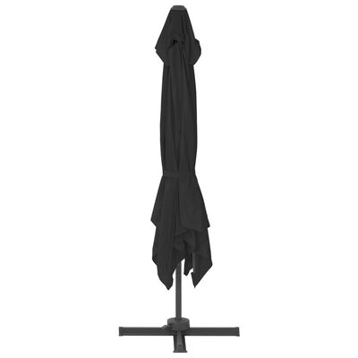 vidaXL Cantilever Umbrella with Aluminium Pole 3x3 m Black