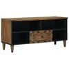 vidaXL TV Cabinet with Shelf Brown 100 x 33.5 x 46 cm Solid Mango Wood