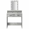 vidaXL Dressing Table Grey 79 x 41 x 140 cm Engineered Wood