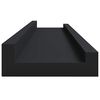 vidaXL Picture Frame Ledge Shelves 2 pcs Black 60x9x3 cm MDF