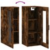 vidaXL Wall Mounted Cabinet Smoked Oak 34.5x34x90 cm