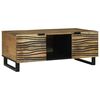 vidaXL Coffee Table Brown and Black 100 x 54 x 40 cm Solid Acacia wood