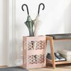 vidaXL Umbrella Stand with Storage Pink 28 x 12 x 41 cm Steel