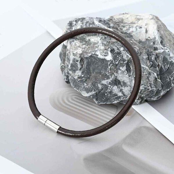 vidaXL Leather Cord Dark Brown &Oslash;5 mm x 5 m Leather