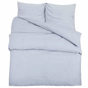 vidaXL Duvet Cover Set Grey 260x220 cm Cotton