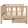 vidaXL Daybed with Drawers without Mattress 80x200 cm Solid Wood