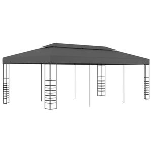 vidaXL Outdoor Awning | Anthracite | Steel, polyester | 3x6 m | Collapsible