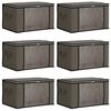 vidaXL Storage Box with Transparent Side Window 6 pcs Non-woven fabric