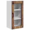vidaXL Wall Glass Cabinet LUCCA Old Wood 40 x 31 x 80 cm