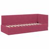 vidaXL Corner Bed Frame with Headboard Wine Red 80 cm x 200 cm Velvet