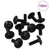 vidaXL Sleeve Screws 12 pcs Black M4 x 10 mm Iron