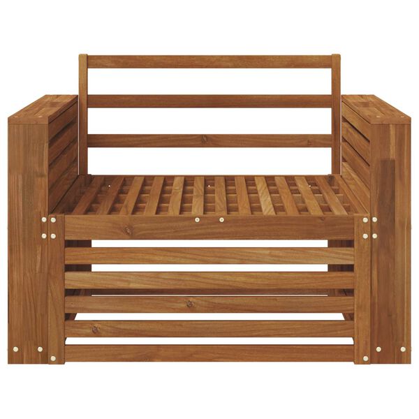 vidaXL 2 Piece Sofa with Armrests Solid Acacia Wood Natural