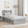 vidaXL Bed Frame Grey Sonoma 100 x 200 cm Solid Pine Wood