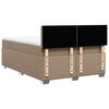 vidaXL Box Spring Bed with Mattress Cappuccino 160x200 cm Faux Leather