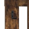 vidaXL Wall-Mounted Coat Rack with Mirror Smoked Oak 100 x 10 x 100 cm
