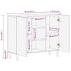 vidaXL Sideboard 90x33.5x75 cm Solid Wood Mango