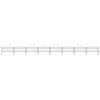 vidaXL Garden Fence with Spear Top Steel (1-1.25)x13.6 m Black