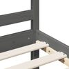 vidaXL Bed Frame without Mattress Grey 200x200 cm Solid Wood