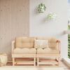 vidaXL Corner Sofas with Cushions 2 pcs Solid Wood Pine