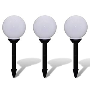 vidaXL Outdoor Pathway Lamps 3 pcs LED 20 cm with Ground Spike