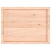 vidaXL Bathroom Countertop 80x60x(2-6) cm Untreated Solid Wood