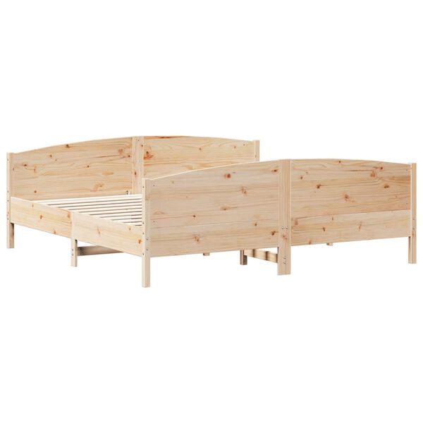 vidaXL Bed Frame without Mattress 180x200 cm Super King Solid Wood Pine