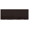 vidaXL Wall Shelf Dark Brown 160x60x(2-6) cm Treated Solid Wood Oak