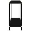 vidaXL Console Table Black 80x35x75 cm Tempered Glass