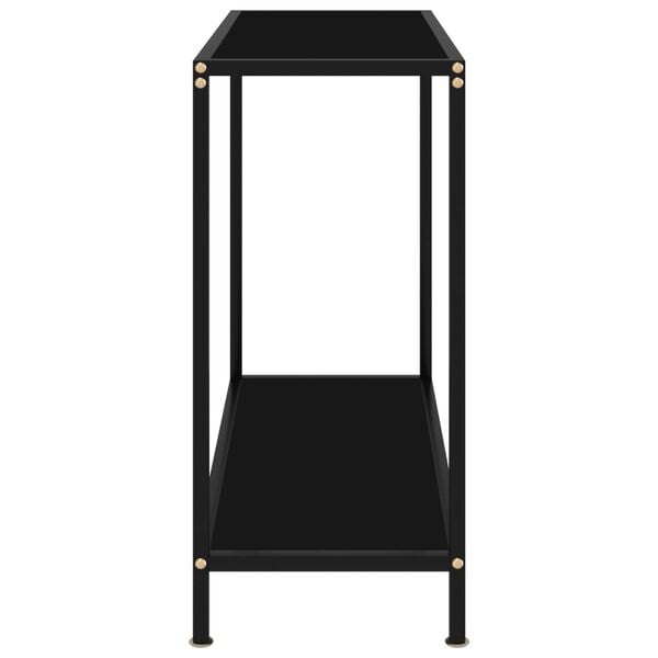 vidaXL Console Table Black 80x35x75 cm Tempered Glass