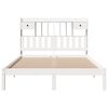 vidaXL Bookcase Bed without Mattress White 150x200 cm King Solid Wood Pine