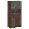 vidaXL Highboard with Doors Brown Oak 68x37x142 cm Engineered Wood