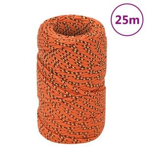 vidaXL Boat Rope Orange 2 mm 25 m Polypropylene