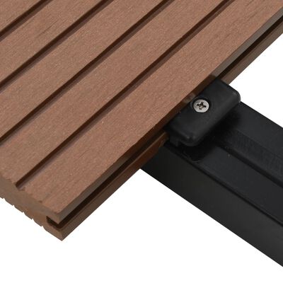 vidaXL WPC Solid Decking Boards with Accessories 16m² 2.2m Light Brown