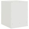 vidaXL Bedside Cabinet White 34.5x39x44 cm Steel