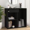 vidaXL Cosmetic Cabinet Black 80x40x75 cm Engineered Wood