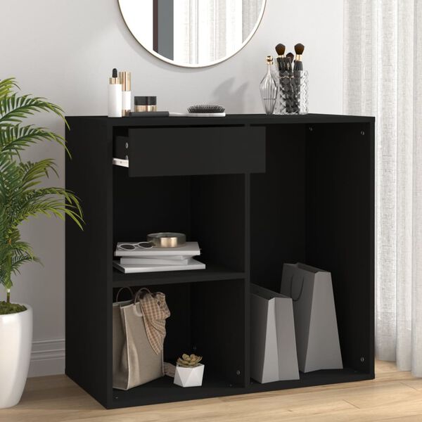 vidaXL Cosmetic Cabinet Black 80x40x75 cm Engineered Wood