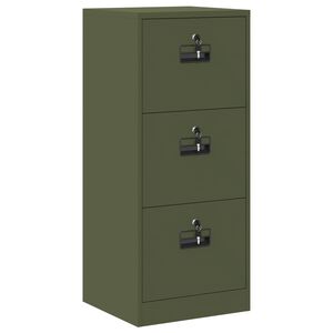 vidaXL File Cabinet Olive Green 45.5 x 42 x 106.5 cm Cold-Rolled Steel