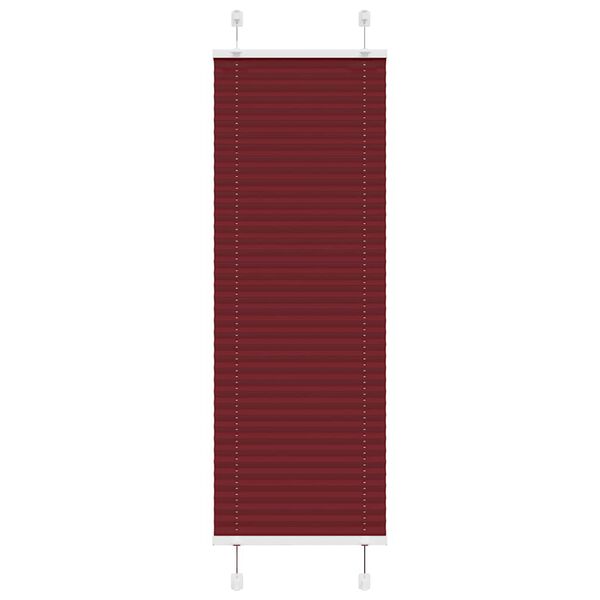 vidaXL Pleated Blind Bordeaux Red 45x100 cm Fabric Width 44.4 cm Polyester
