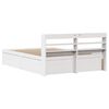 vidaXL Bed Frame with Headboard White 120x190 cm Small Double Solid Wood Pine