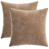 vidaXL Cushion Cover 2 pcs HEERLEN Brown 40 x 40 cm Chenille Fabric