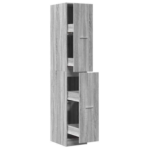 vidaXL Apothecary Cabinet&nbsp;Grey Sonoma 30x41x174.5 cm Engineered Wood