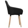 vidaXL Dining Chairs 6 pcs Black Fabric