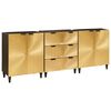 vidaXL Sideboard Set 3 pcs 180 x 33 x 75 cm Solid Mango Wood