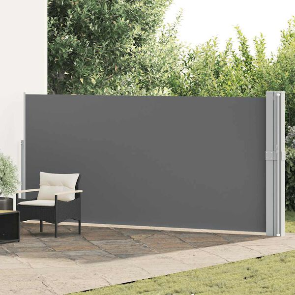 vidaXL Patio Retractable Side Awning 170x1200 cm Anthracite