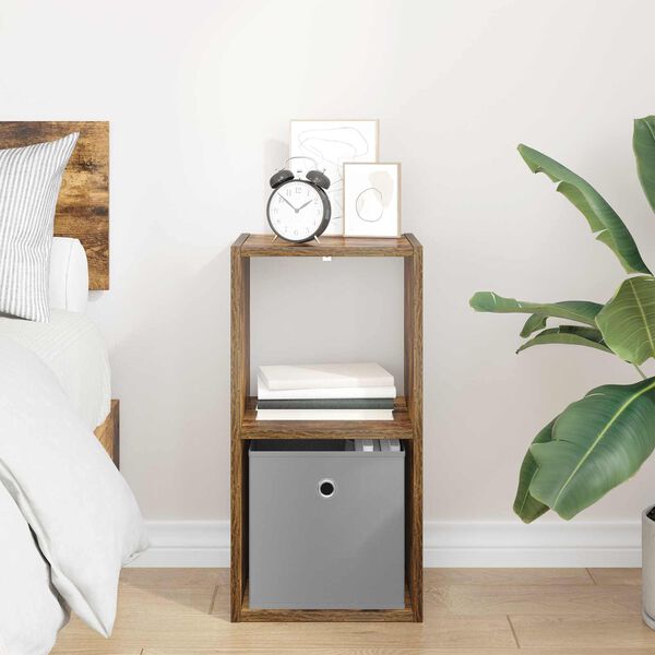 vidaXL Bedside Table Smoked Oak 30.5 x 27 x 59.5 cm Engineered Wood